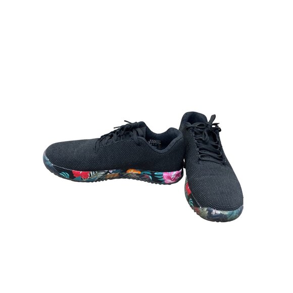NOBULL Womans Black Floral Canvas Low Sneakers Sz 10.5 SKU 9587 - Picture 2 of 15